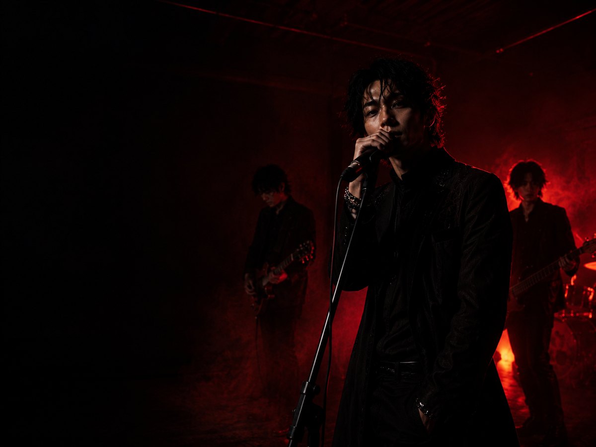 BLUFFRAISE performance in dark red light